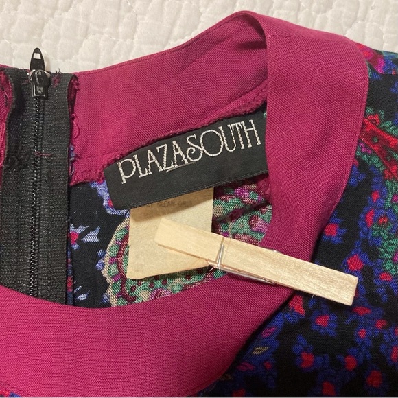 Vintage Plaza South Floral Paisley Dress | Size 2 | Golden Girls | 80s Ladies - Picture 5 of 10